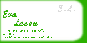 eva lassu business card